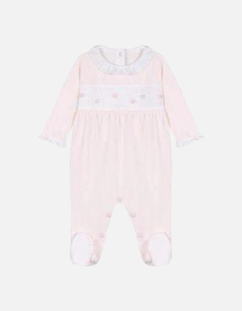 Baby Girls Pale Pink Babygrow