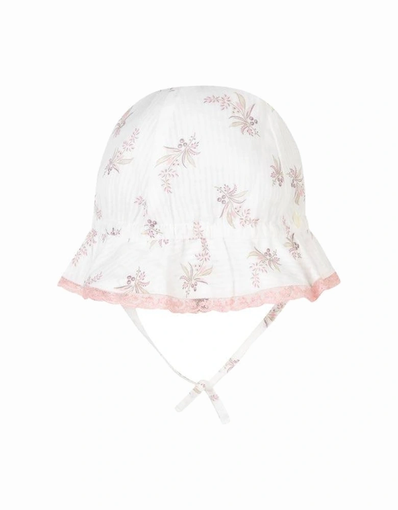 Girls Bouquet Print Sun Hat