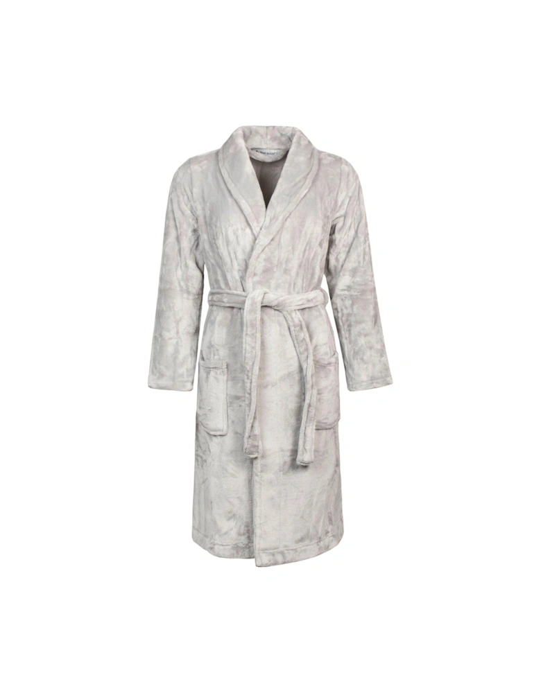 Fleece Dressing Gown - Ice Grey