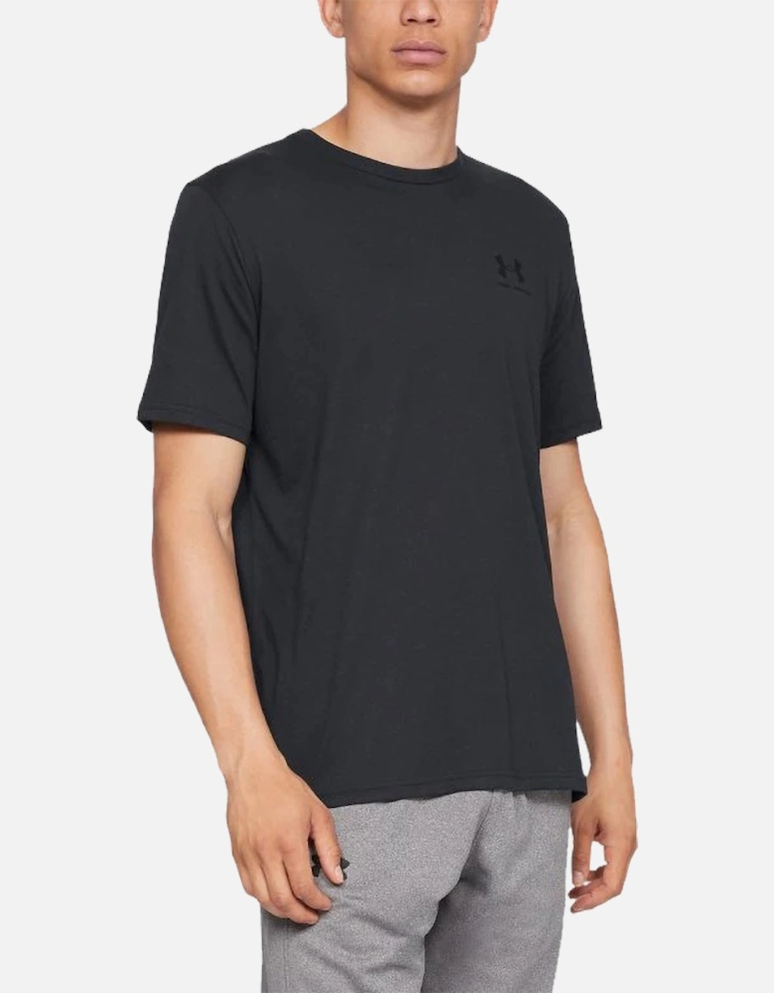Under Armour Men's Black Sportstyle Left Chest Short Sleeve T Shirt - : 40/Regular L