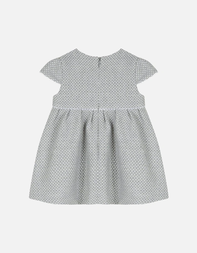 Girls Pastel Grey Viscose Dress