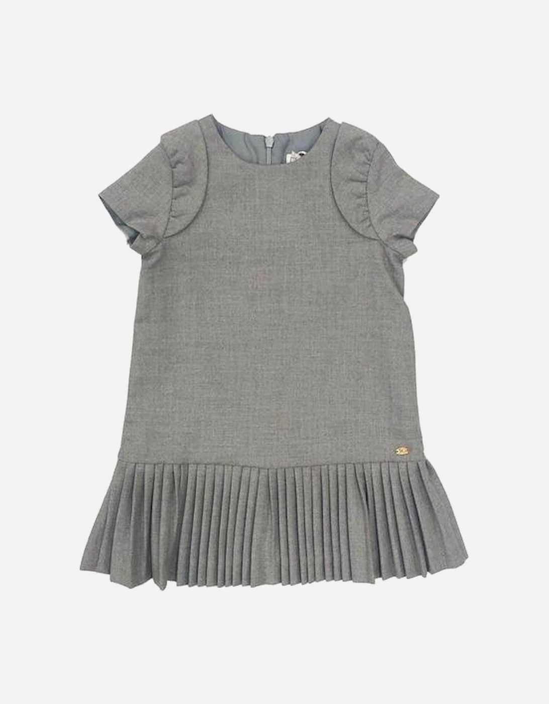 Girls Grey Pleated Dress, 2 of 1