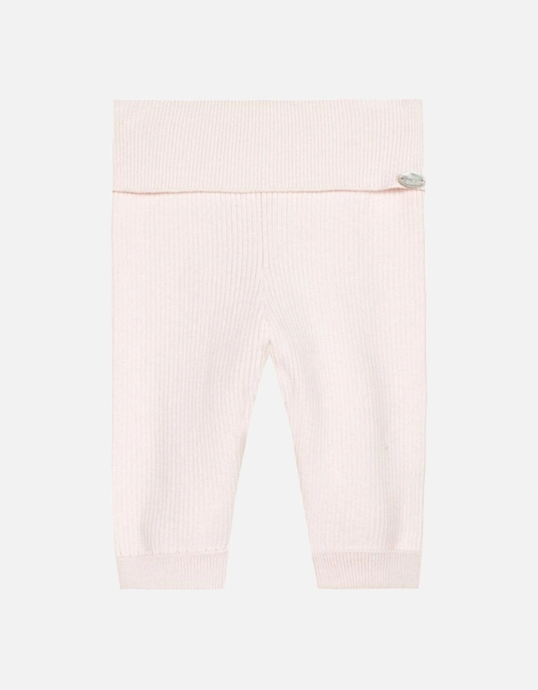 Baby Girls Pink Cashmere Trousers