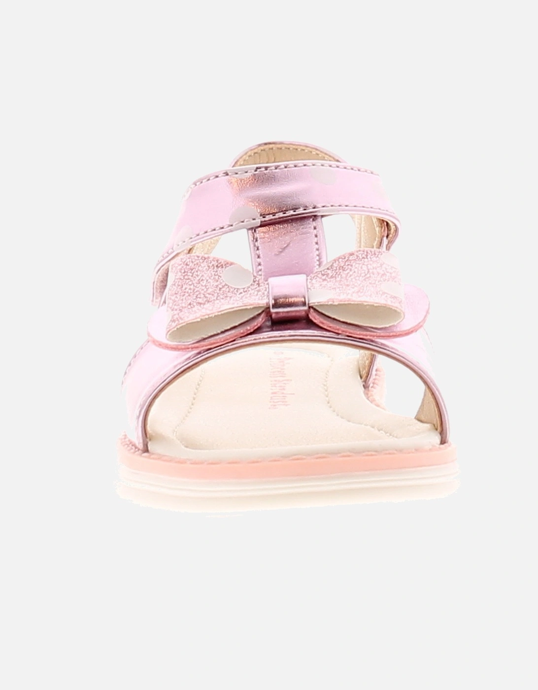 Girls Sandals Infants Strappy Dotty pink UK Size