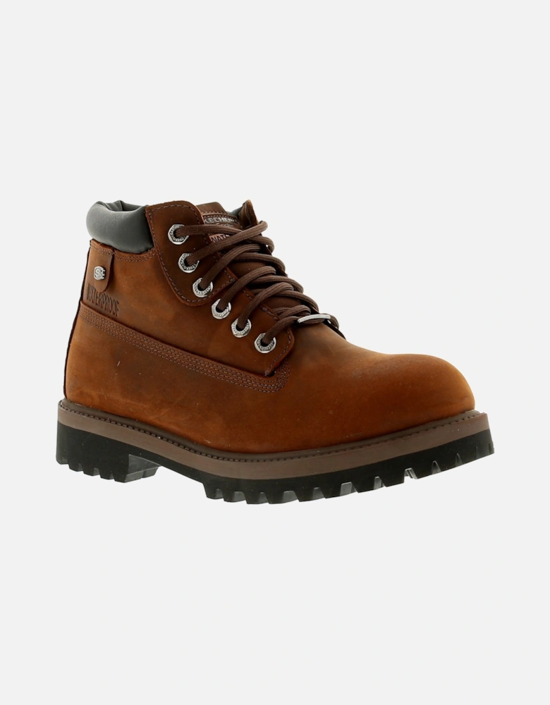 Mens Smart Boots Sergeants Verdict Leather Lace Up brown UK Size