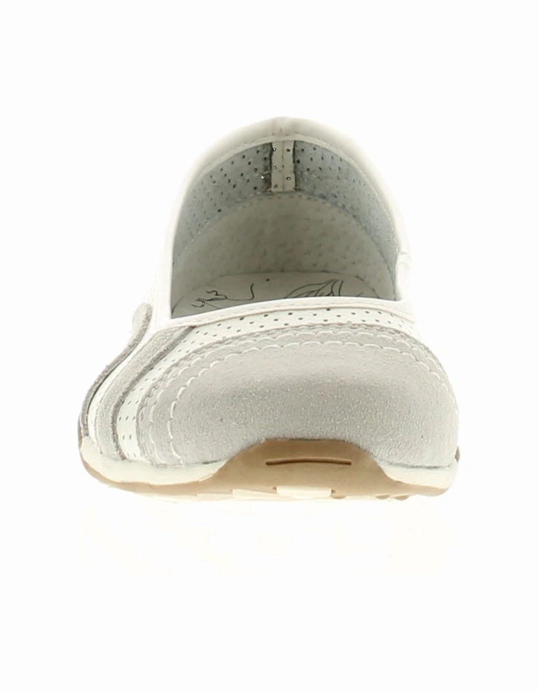 Womens Flat Shoes jackie leather Slip On grey UK Size