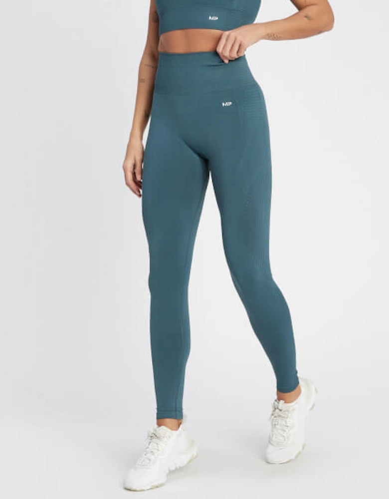 Women's Tempo Ultra Seamless Leggings - Smoke Blue