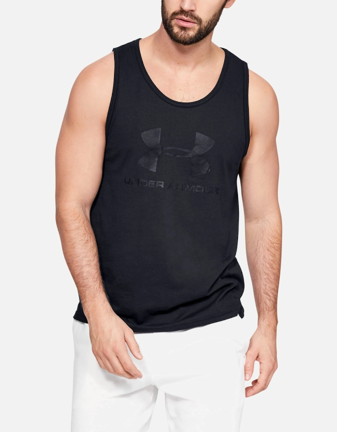 Mens Sportstyle Logo Wicking Fitness Tank Top, 3 of 2