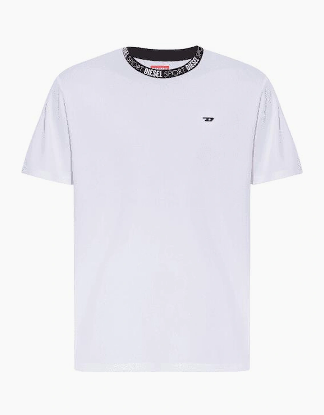 Diesel Men's White Amtee Sports Breathable Cotton T-Shirt  38 M