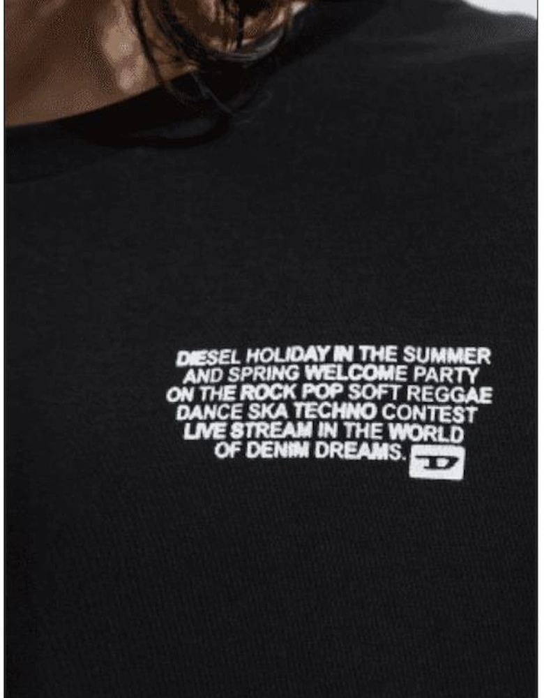 T-Diegor Graphic Text Print Cotton T-Shirt
