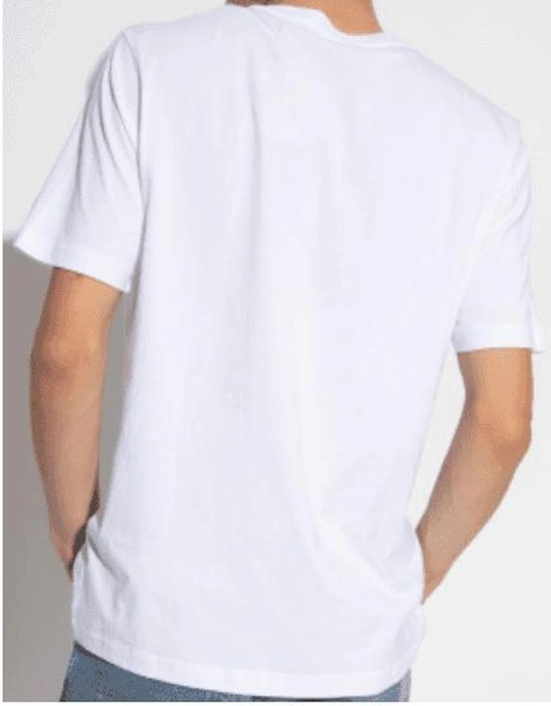 Just Graphic Print White Cotton T-Shirt