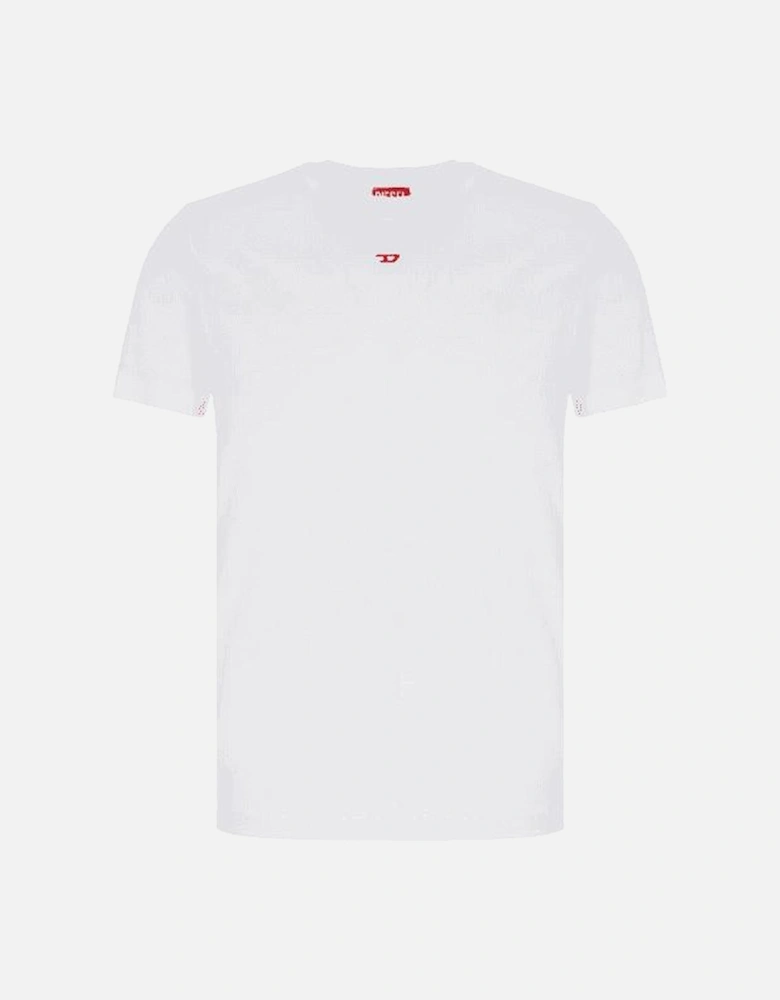 T-Diegor-D Embroidered Centre Logo Cotton White T-Shirt