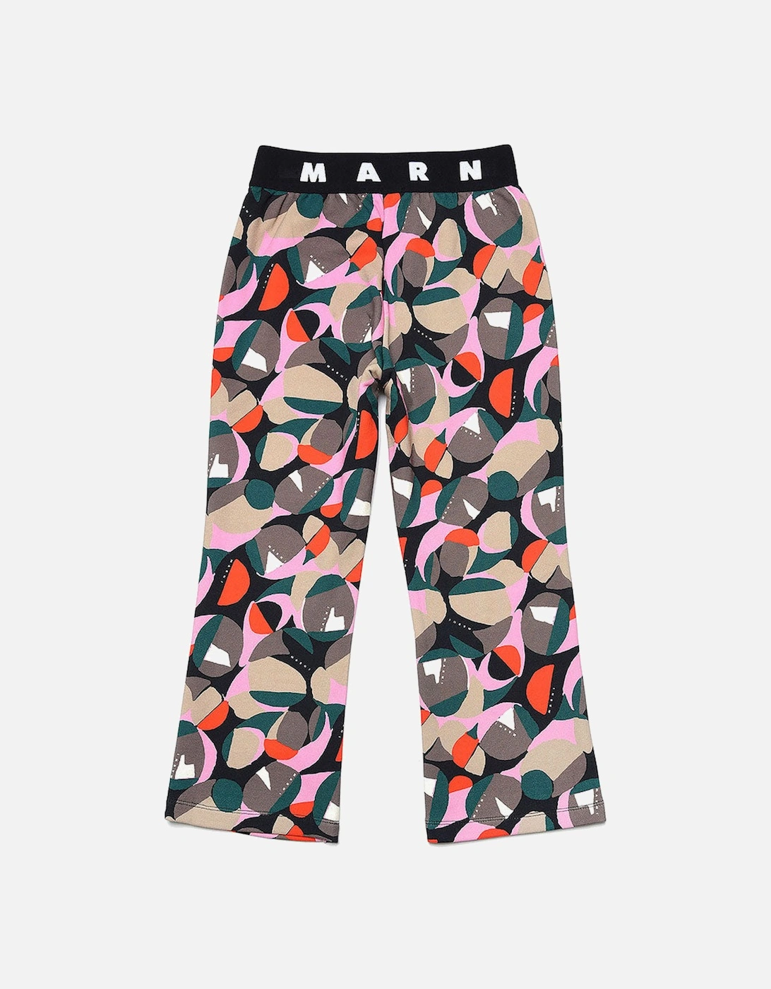 Girls Fleece Pants With All-Over Abstract Print Black, 4 of 3