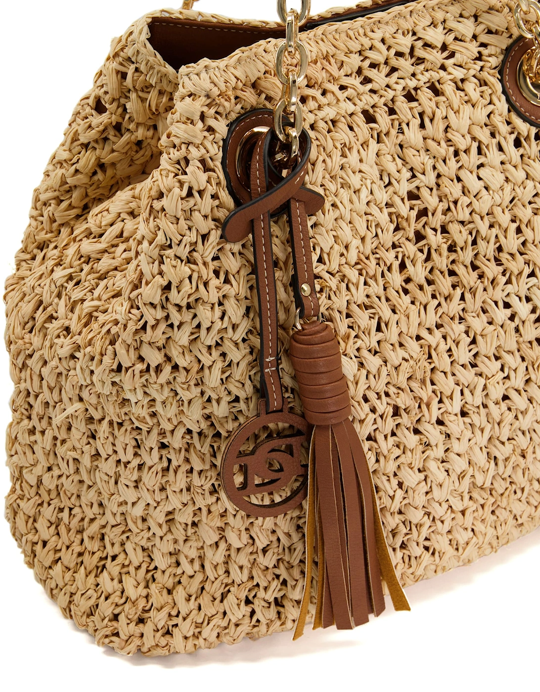 Accessories Destinations - Medium Raffia Shoulder Bag