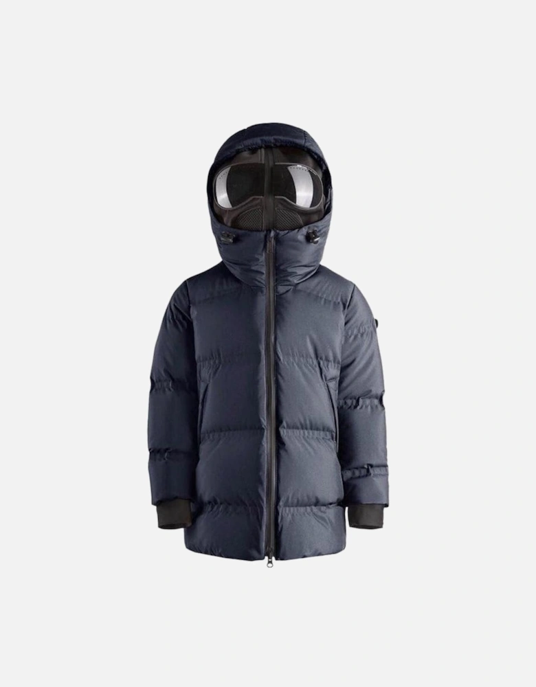Navy Down Parka With Detatchable Mask