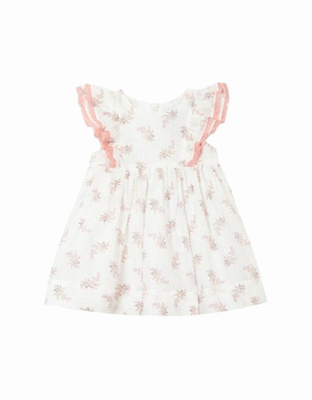 Girls Ivory Bouquet Print Dress, 4 of 3