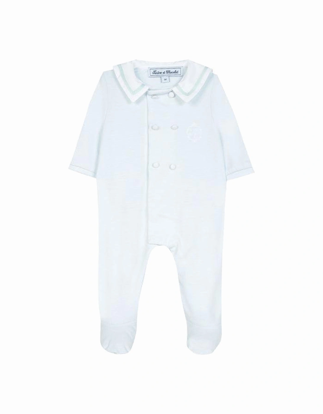 Boys Sky Blue Babygrow, 4 of 3