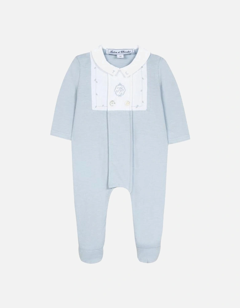 Boys Blue Jersey Babygrow