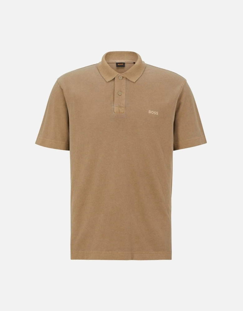 Men's Beige Peneon Polo Shirt.