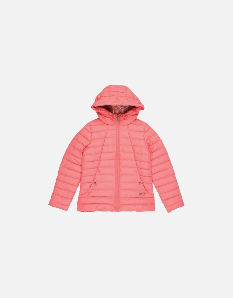 Internatinal Girl's Coral Pink Coraline Quilted Jacket