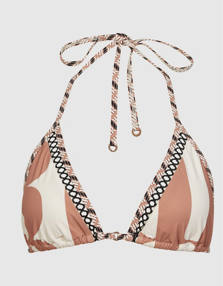 Printed Triangle Bikini Top