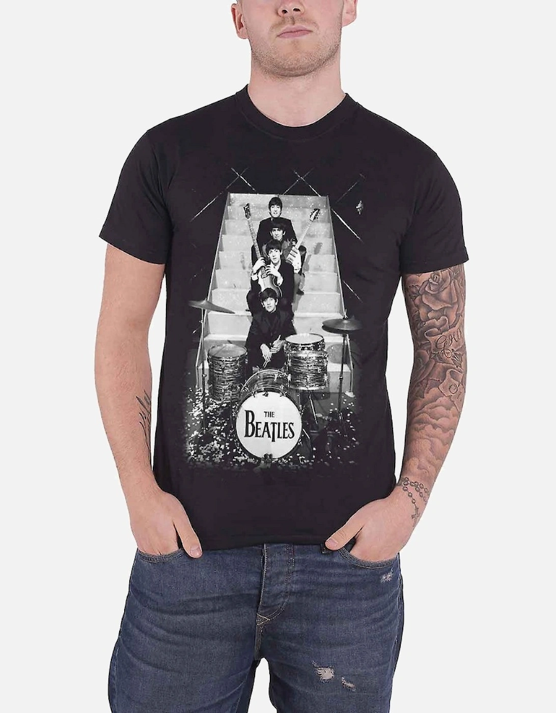 Unisex Adult Stage Stairs T-Shirt, 3 of 2