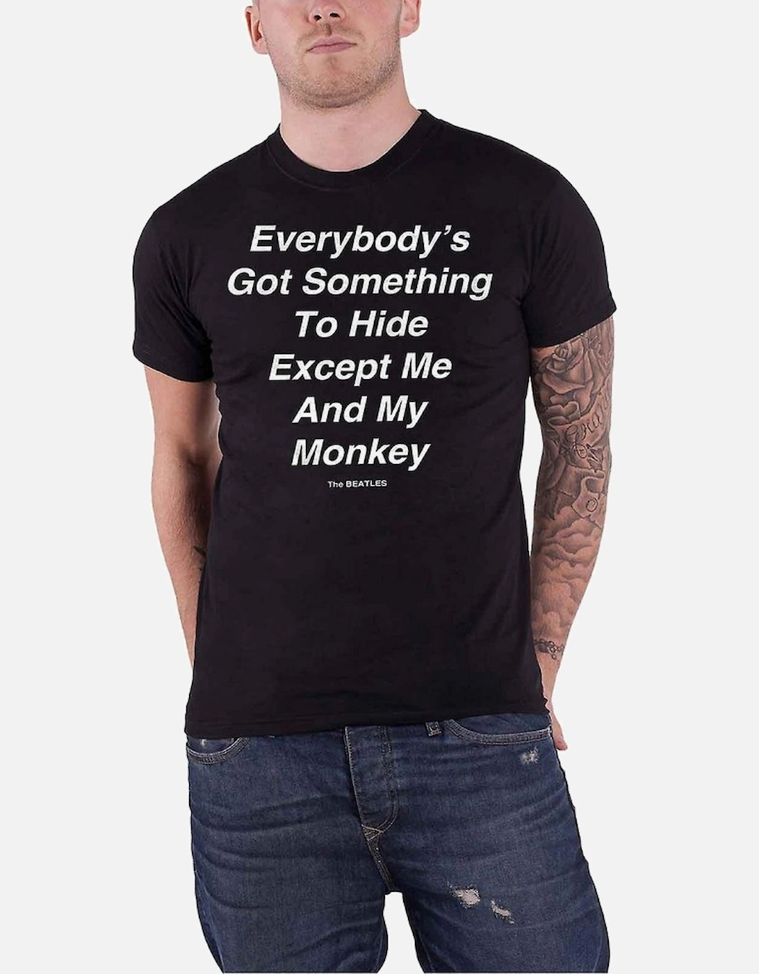 Unisex Adult Me And My Monkey Back Print T-Shirt, 4 of 3