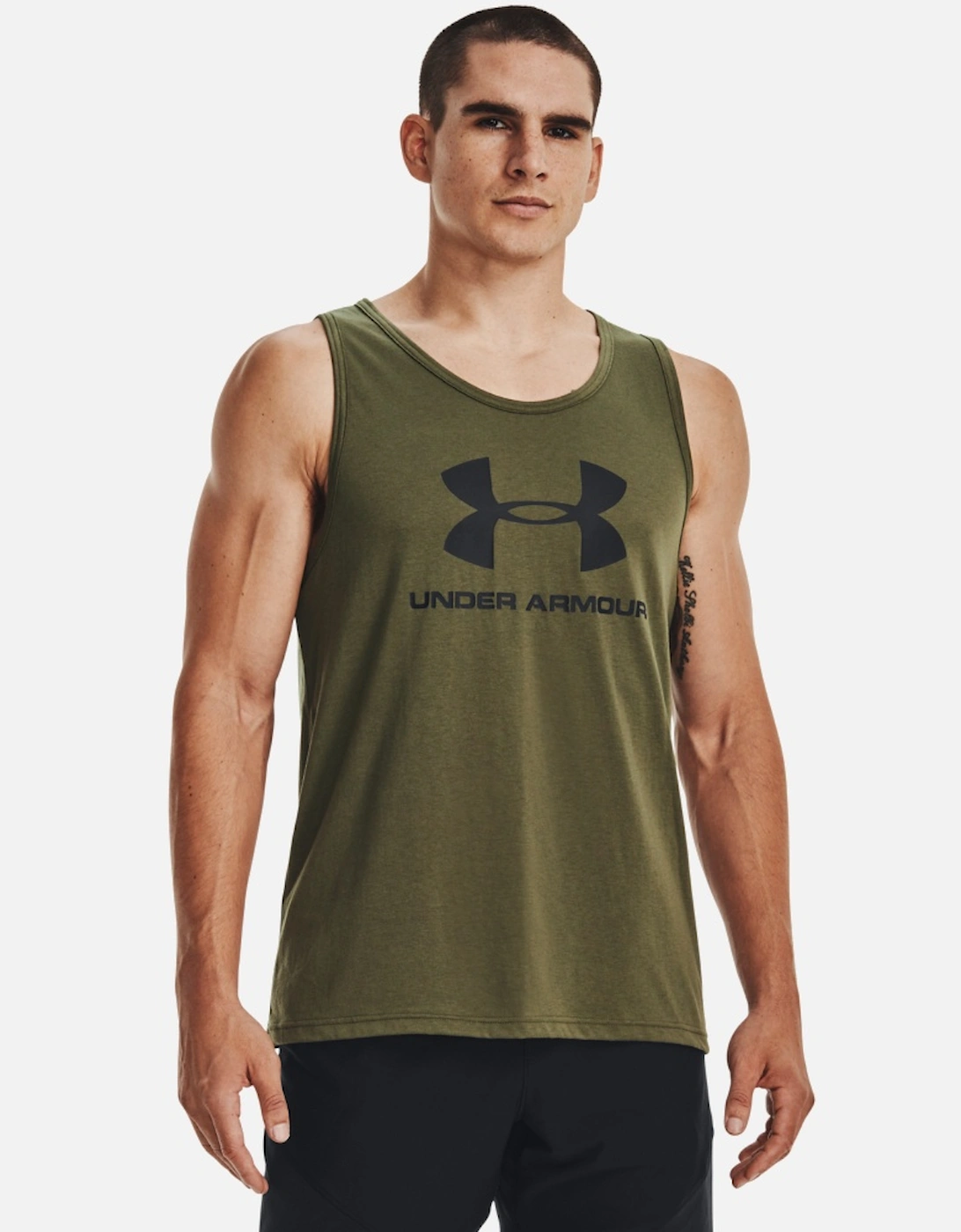 Mens Sportstyle Logo Wicking Fitness Tank Top, 5 of 4