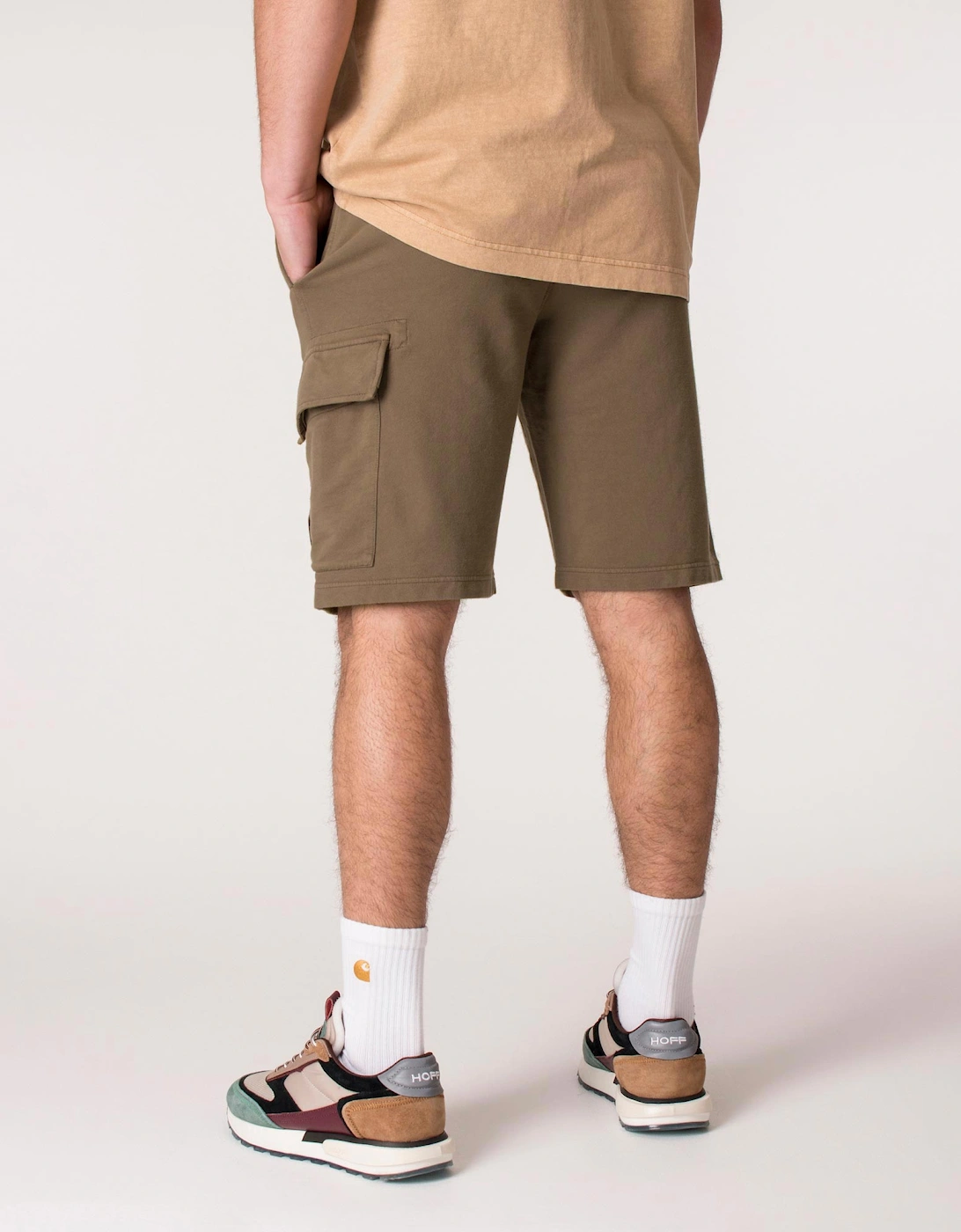 Regular Fit Light Fleece Cargo Sweat Shorts