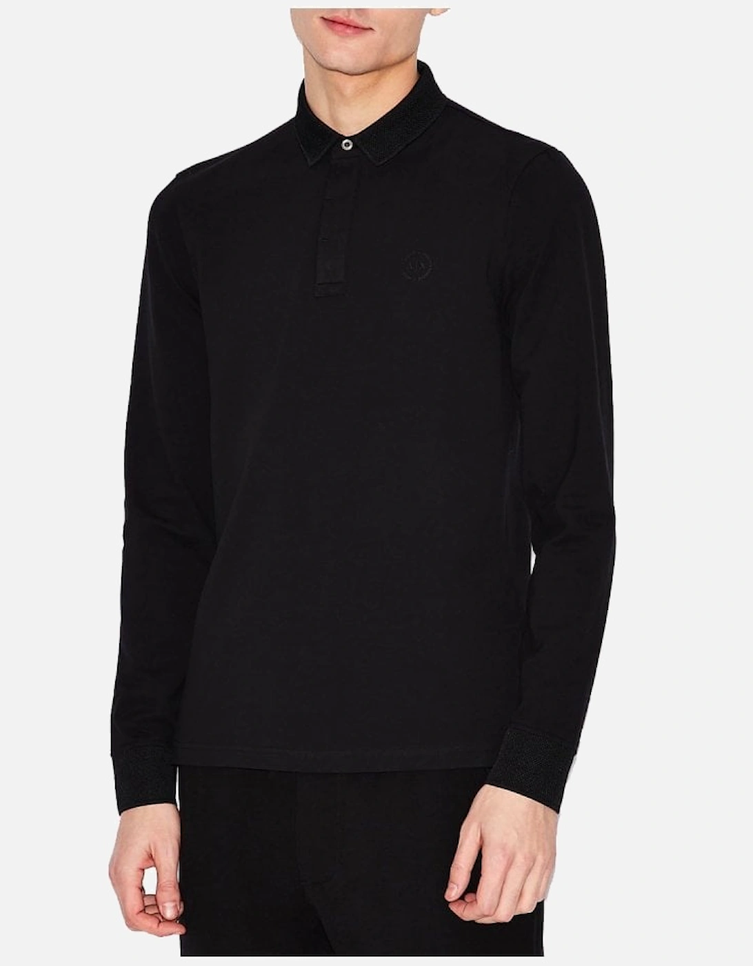 A|X Mens Smart Poloshirt Long Sleeve Black, 3 of 2