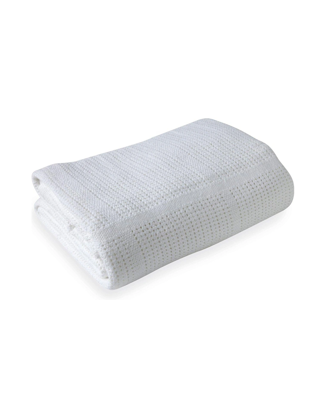 Cellular Pram Blanket - White, 3 of 2