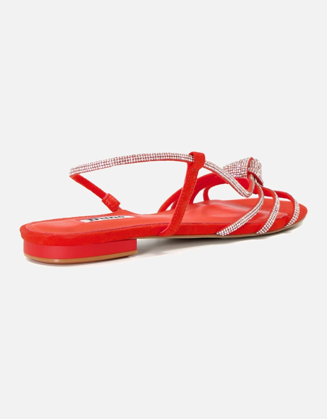 Ladies Nya - Diamante-Knot Flat Strappy Slingback Sandals