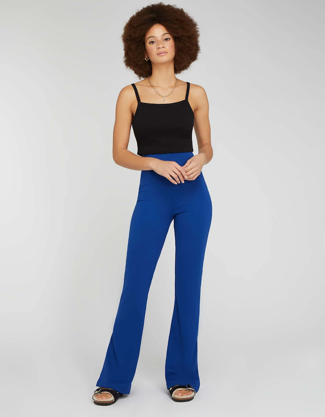 Thallo Flare Trousers in Blue