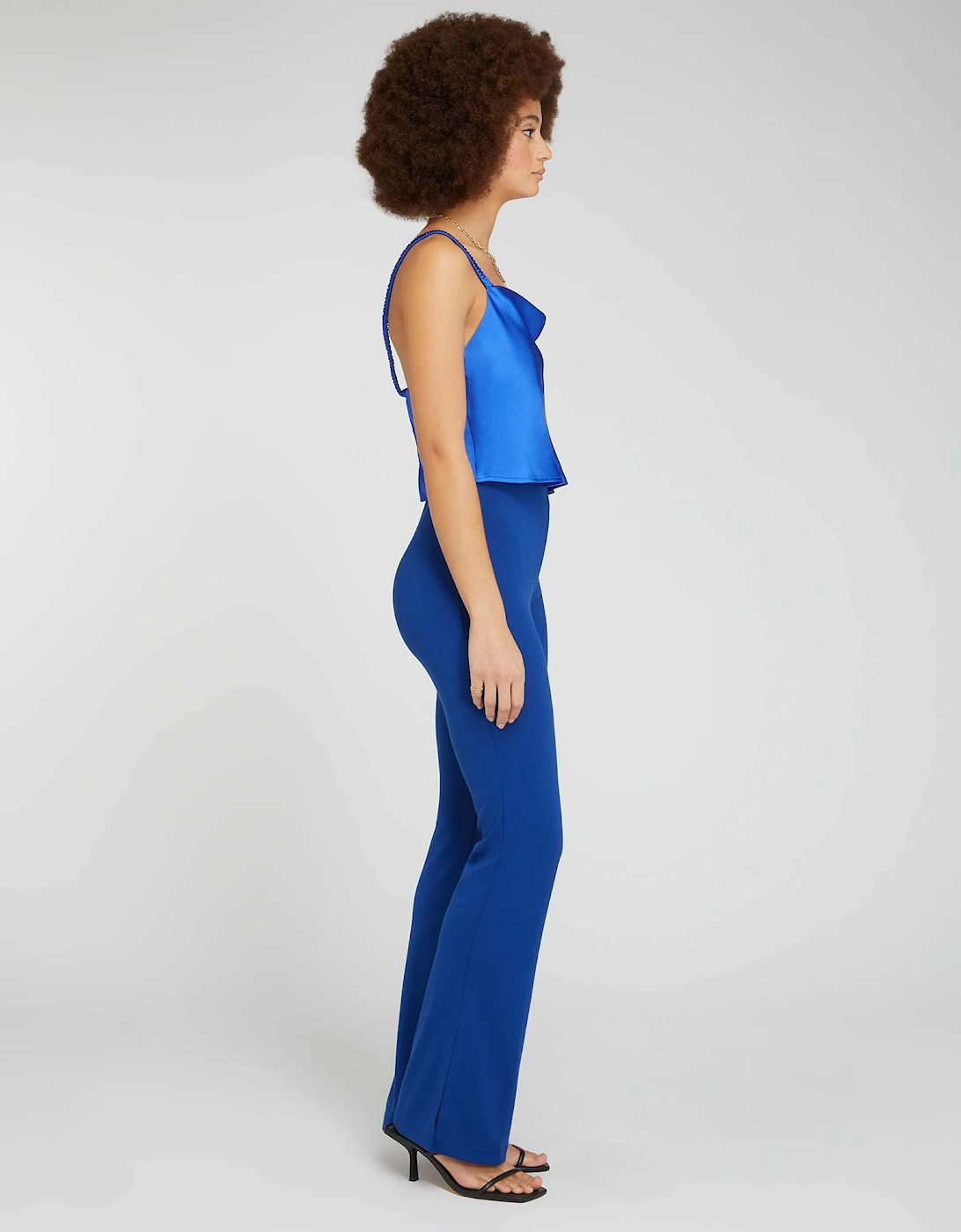 Thallo Flare Trousers in Blue