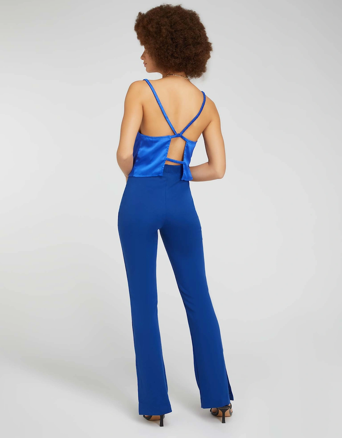 Thallo Flare Trousers in Blue