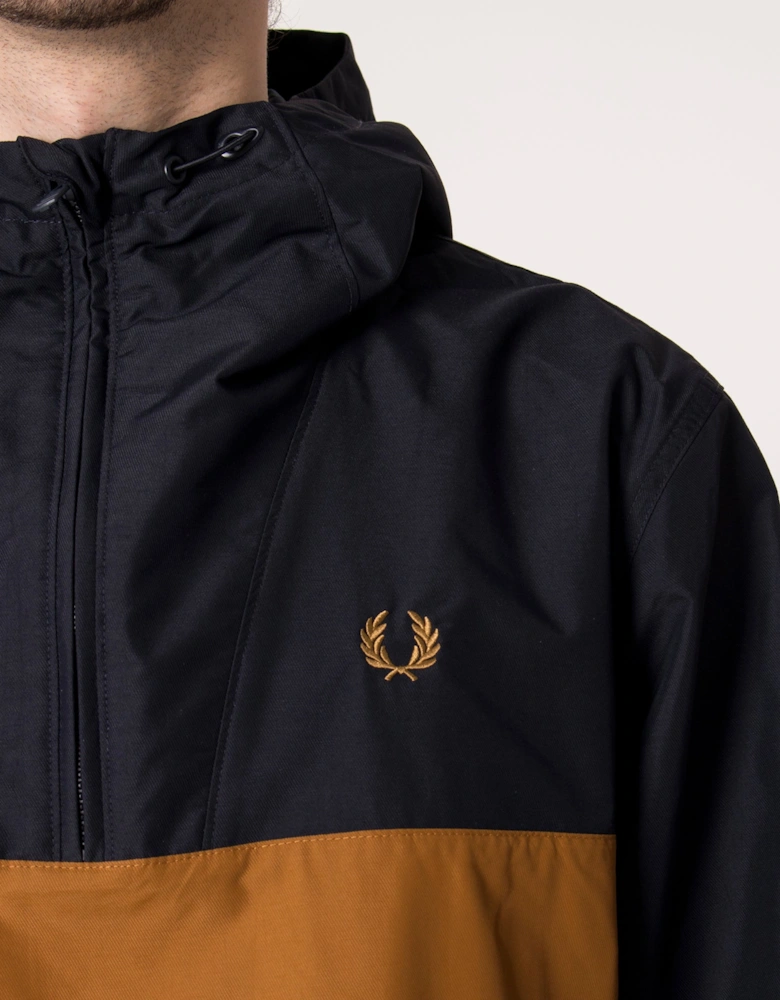 Quarter Zip Colour Block Overhead Jacket