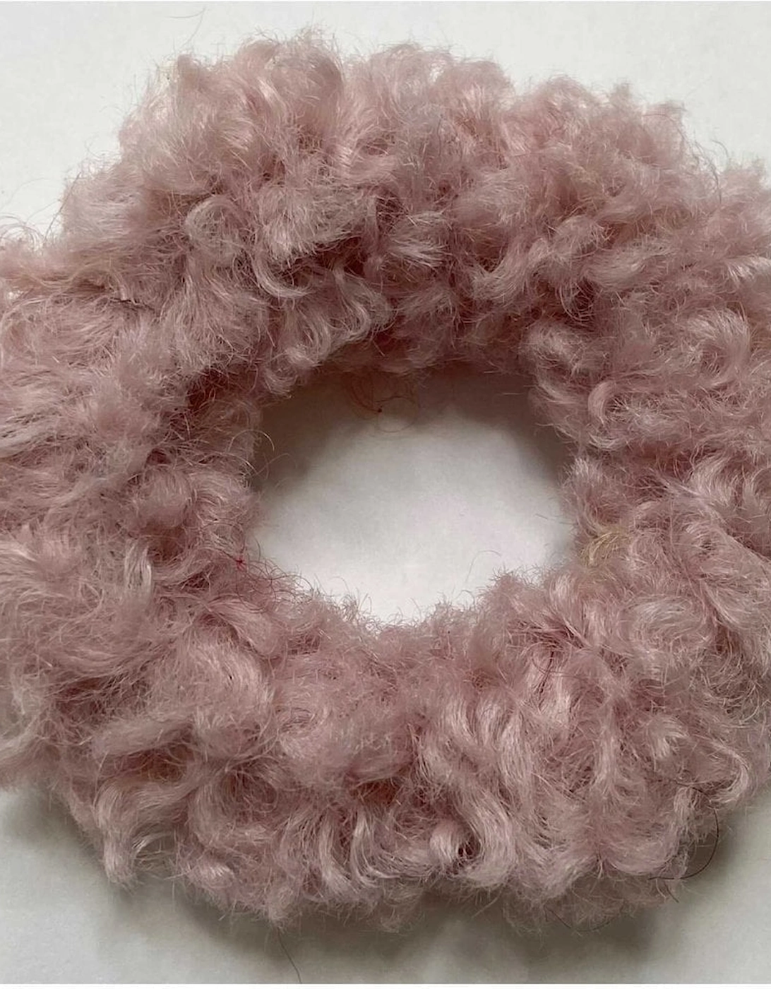 Pink Charlotte Shearling Scrunchie, 2 of 1