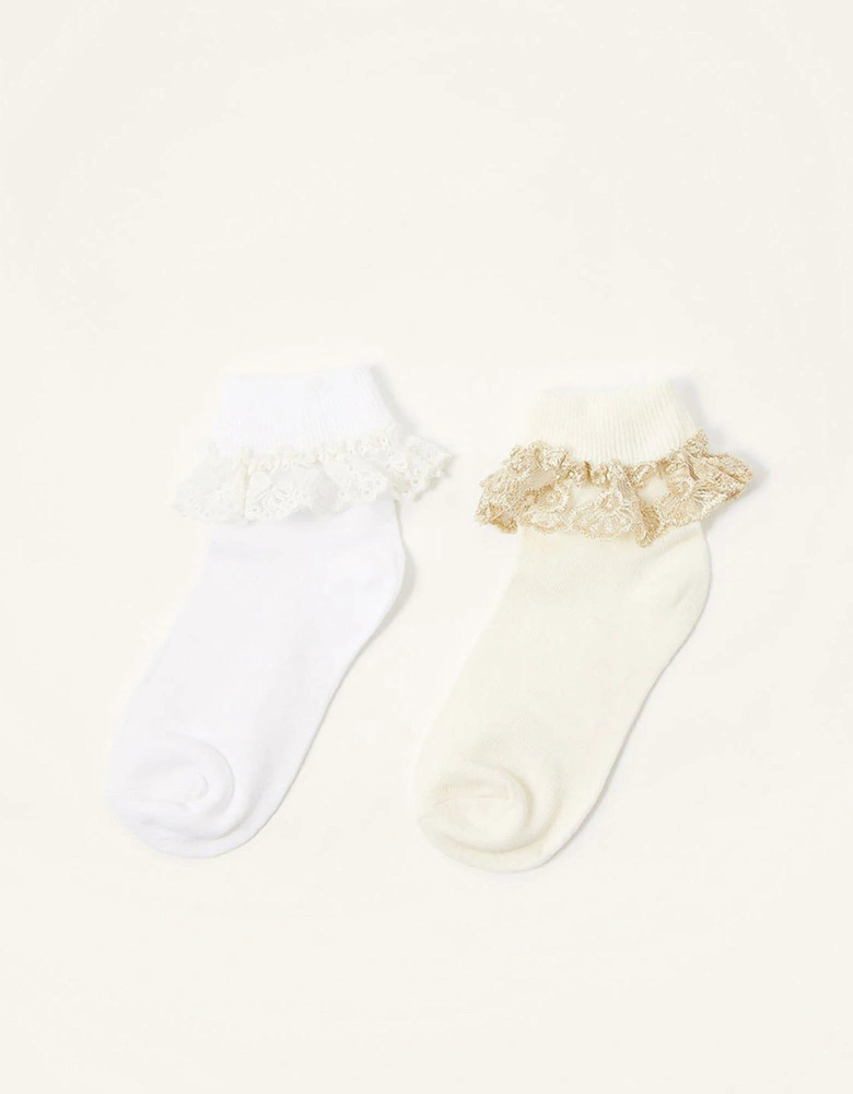 Baby Girls 2 Pack Socks - Multi