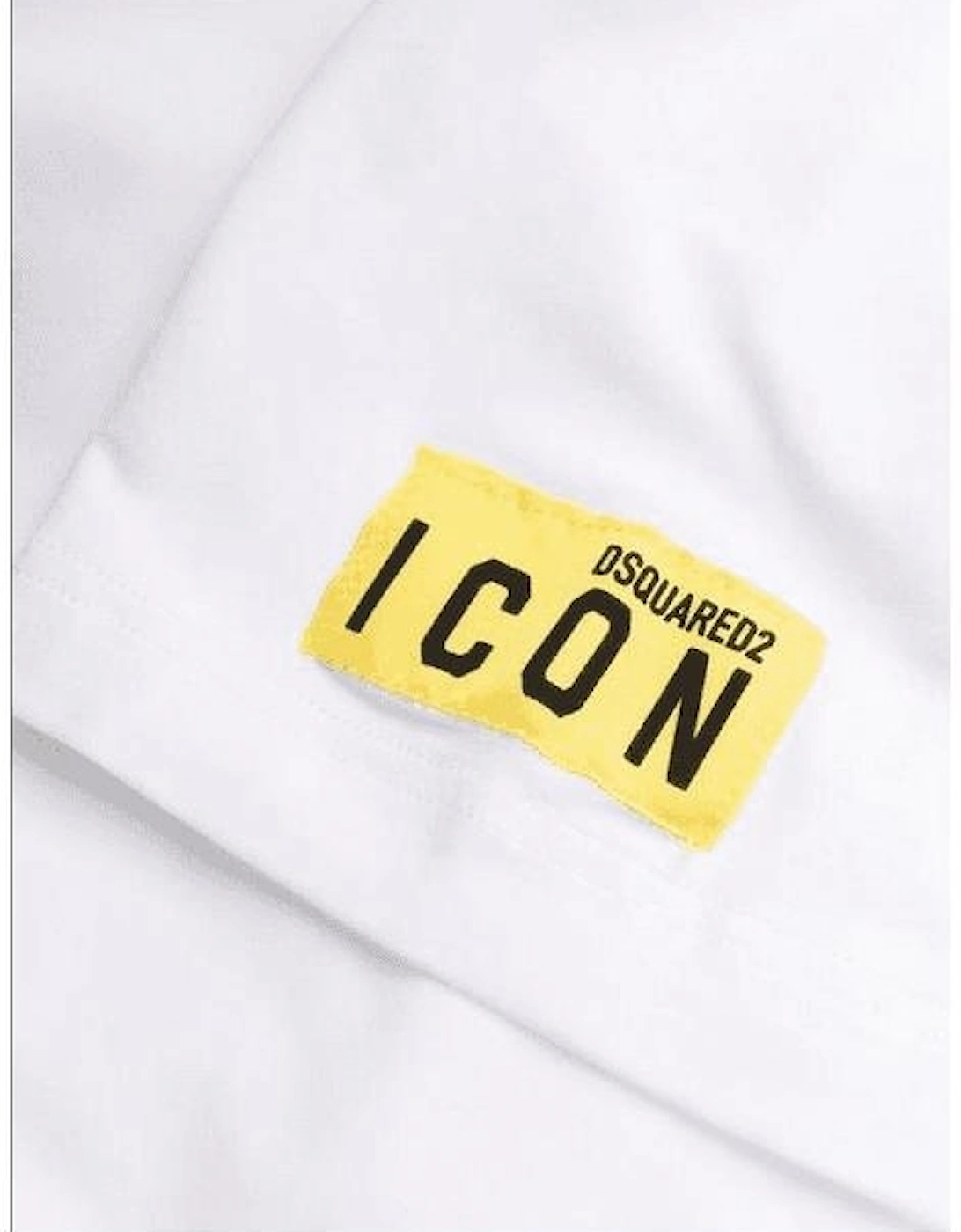 Underwear Icon Yellow Patch Logo White T-Shirt