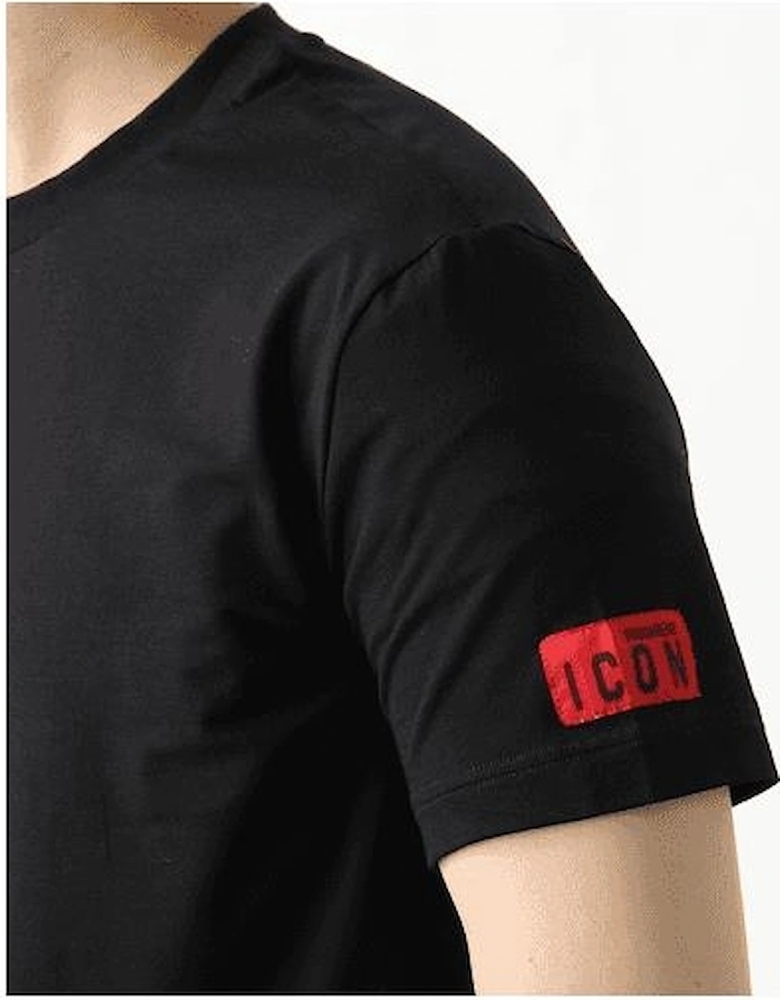 Underwear Icon Red Patch Logo Black T-Shirt