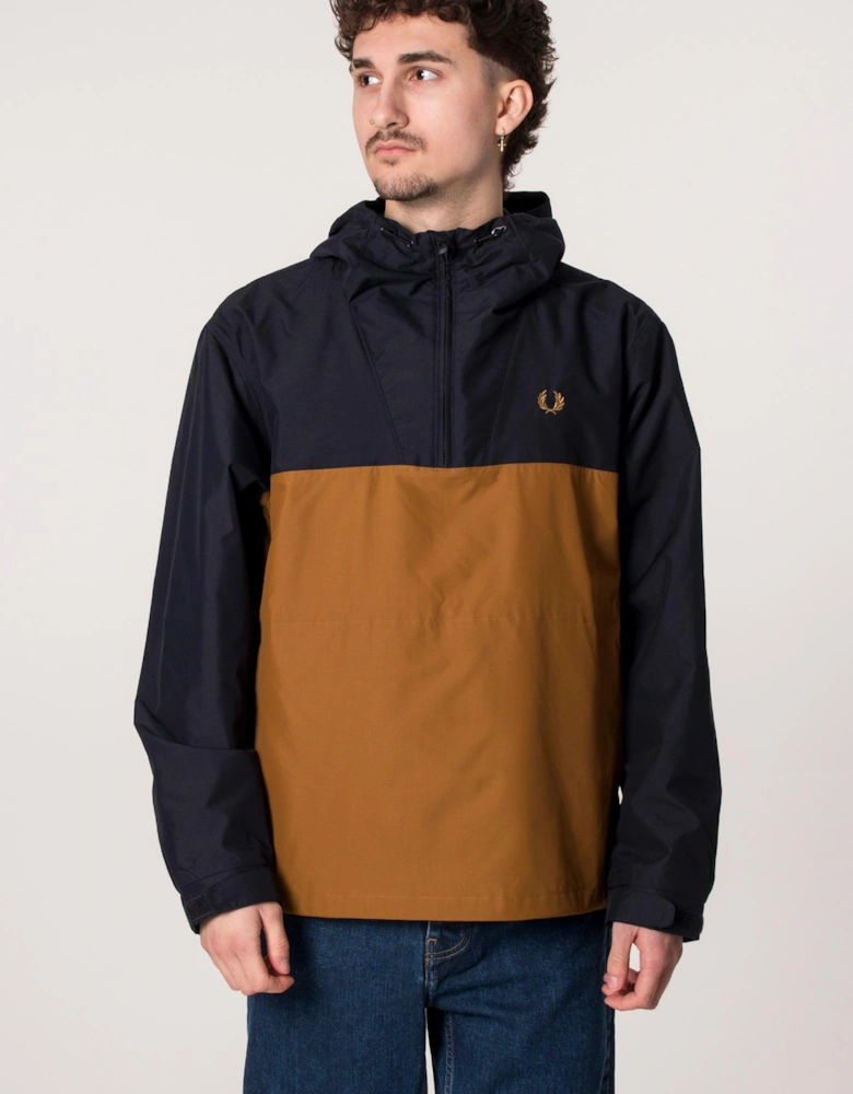 Quarter Zip Colour Block Overhead Jacket