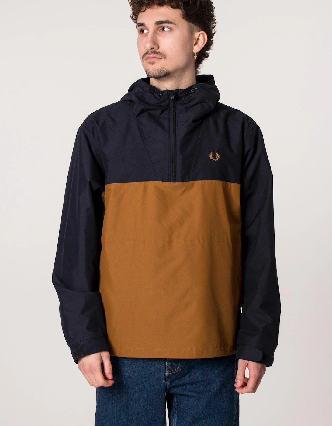 Quarter Zip Colour Block Overhead Jacket, 4 of 3