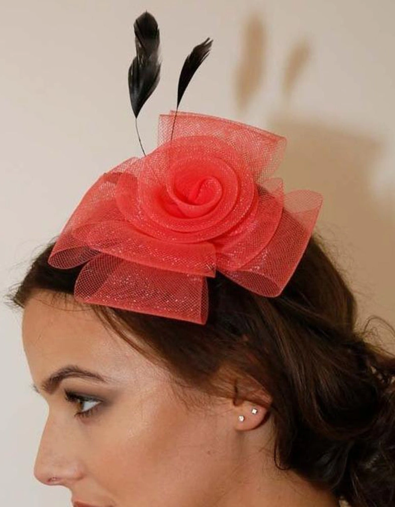 Norita Fascinator - Coral