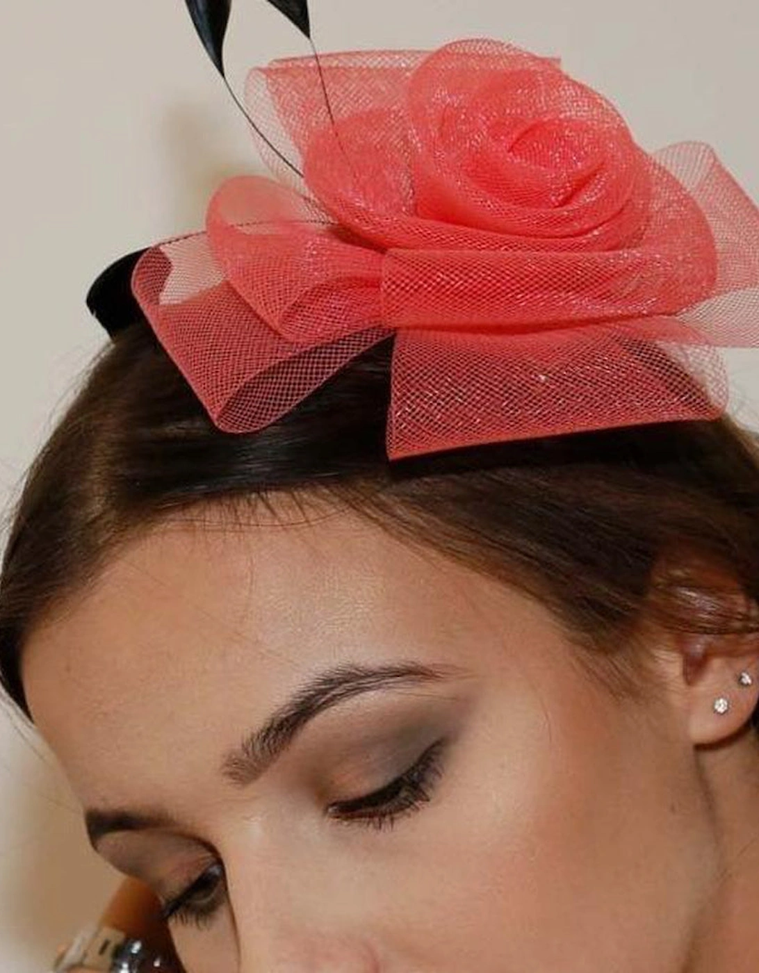 Norita Fascinator - Coral