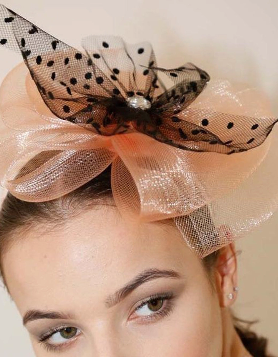 Pedra Fascinator - Peach, 3 of 2