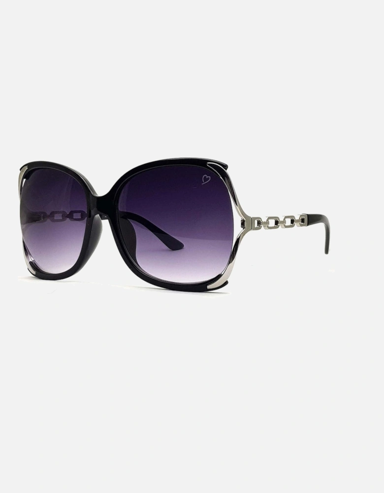 'Cherry' Oversized Sunglasses In Black