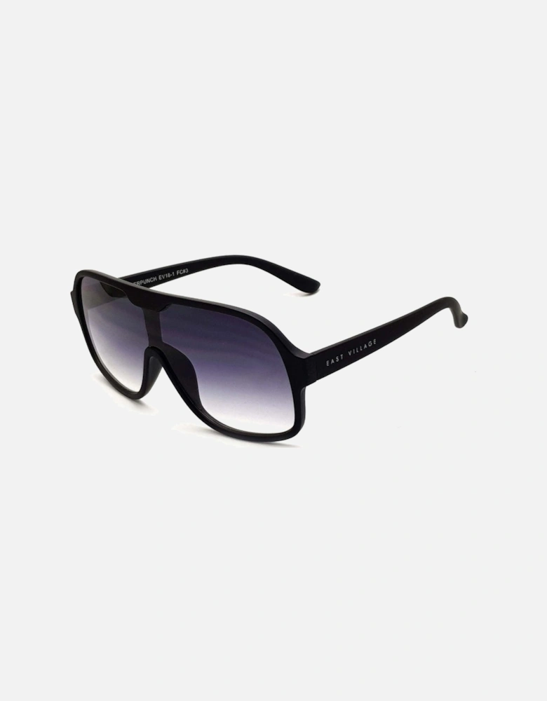 'Suckerpunch' Sunglasses Matt Black With Gradiated Smoke Lens