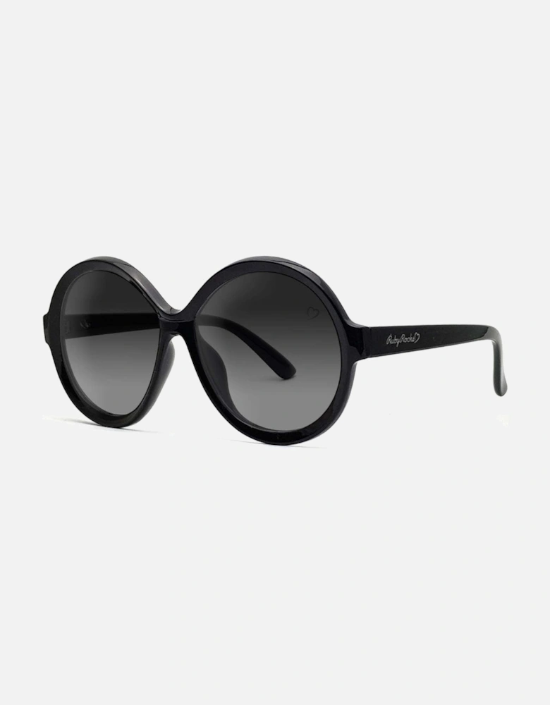 'Jessica Elsie' Round Sunglasses In Black