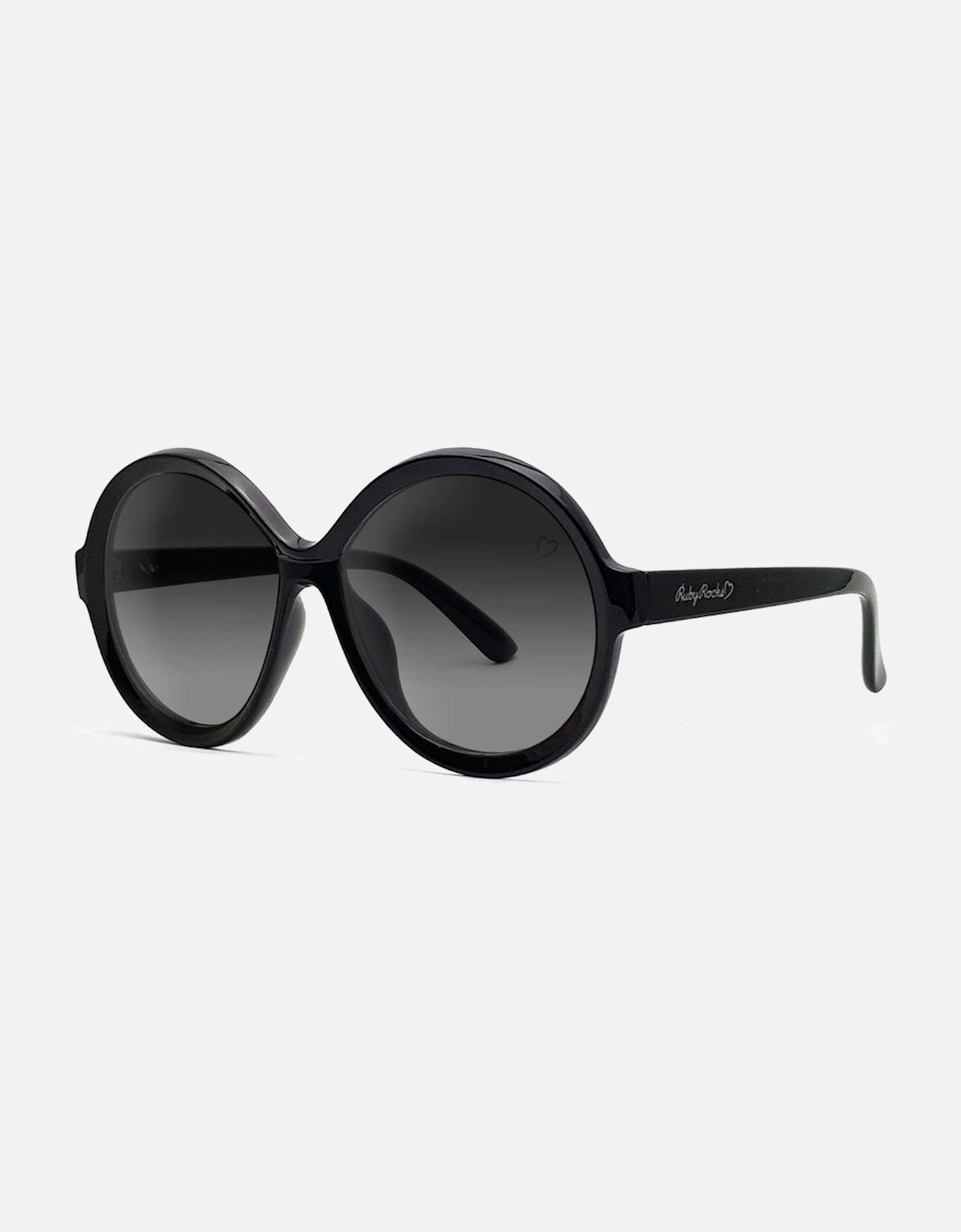 'Jessica Elsie' Round Sunglasses In Black, 2 of 1