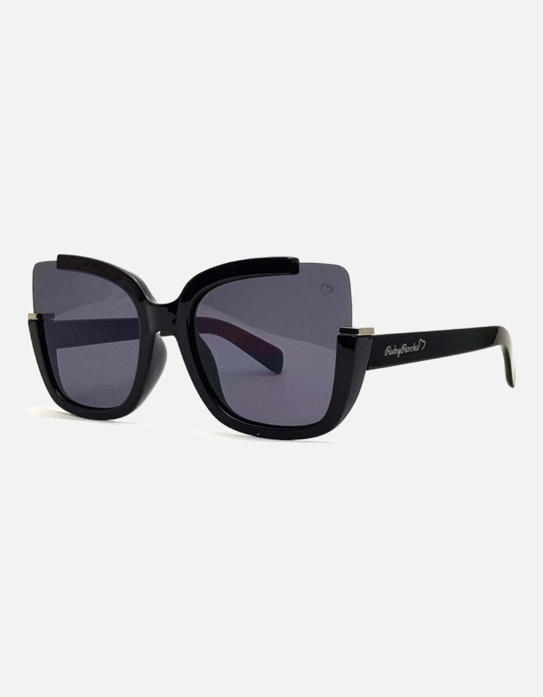 'Elizabeth' Square Sunglasses In Black